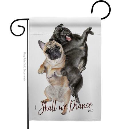 PATIO TRASERO Shall we Dance Animals Dog 13 x 18.5 in. Double-Sided Decorative Vertical Garden Flags for PA3901943